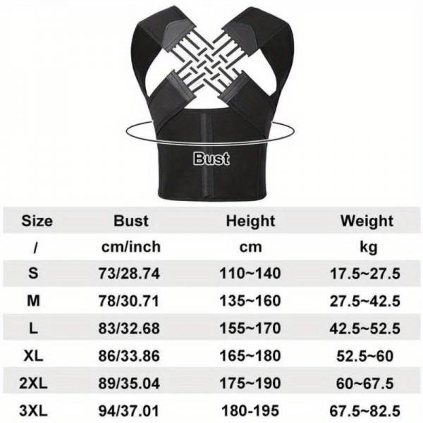 Premium Adjustable Back Posture Corrector Belt for Women Men